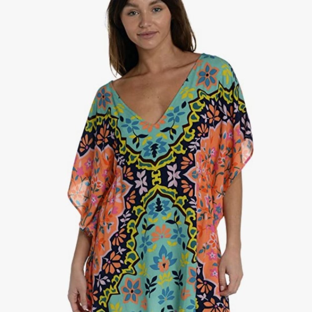 Sunshine 79 Flora-Block Short Sleeve Tunic - Small